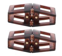 Generic 2 Pcs Magnetic Hair Clip Stylish and Trendy Design for Daily Home and Commuting Use ABS Material 6.2x3cm (Brown)