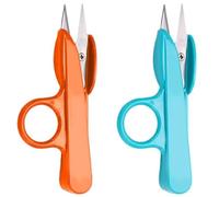 Generic 2 Pcs Modern Mini Cross Stitch Sewing Scissors, High Carbon Steel, Random Color, Ideal for Trimming Threads, Stitch, DIY & Embroidery