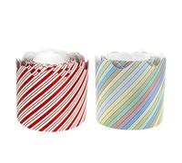 Generic 2 Pcs Paper Candy Cane Border, 393.7 in / 1000 cm, 2.95 in Wide Bulletin Board Trim, and Home Christmas Decor