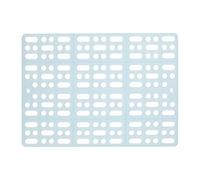 Generic 2 Pcs Plastic Rabbit Foot Mat with 4 Fixed Tabs Square Gridding Design Pet Foot Mat for Cat and Chinchilla Comfortable Suitable for Living Room and Bathroom Use