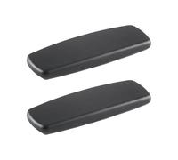 Generic 2 Pcs Replacement Gaming Chair Armrest Pads Easy to Install Simple Line Accessories Black PU Universal, 24.7x9cm