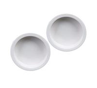 Generic 2 Pcs Reptile Feeding Bowl Set Medium Round Ceramics Tortoise Food Water Bowl Anti-escape Lizard Feeder Easy Clean Safe for Small Reptiles