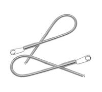 Generic 2 Pcs Spring Stringing Tool Punk Chunky Chain Necklace Barbed Wire Necklaces Belt Pants Rope-treading Tools DIY Rope Threader Wind Socks Heavy-Duty Drawers Silver Stainless Steel