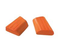 Generic 2 Pieces Anti Slip Foot Pad Ladder Rubber Foot Guards Quick Install Design for Stable Support and Floor Preservation, Orange, Regular 22x40 D-Type 2pcs