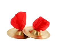 Generic 2 Pieces Finger Cymbal Hand Cymbal for Performance School Drum Corp School