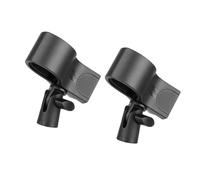 Generic 2 Pieces of Mic Clip Holders with Adjustable Features for Diameter 32-65mm, N8 Black