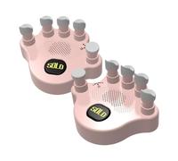 Generic 2 Pieces Piano Finger Trainers Guitar Practice Aid And Teaching Tool with Sound Effect Suitable for New Learners, Pink
