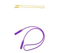 Generic 2 Pieces Silicone Spectacles Strap Sunglasses Lanyard Holder Eyeglasses Cord Eyewear Band Cord Strap with Soft Stretchable Silicone Material Suitable, Yellow Violet