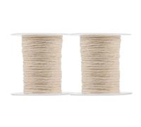 Generic 2 Rolls Cotton Candle Wicks Braided Wicks Beige Non-smoke Environmental Protection Pure Cotton Rope for DIY Craft Candles Making