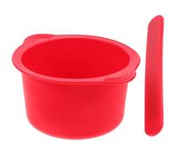 Generic 2 Sets 400ml Red Silicone Wax Warmer Bowls Stirring Sticks, High Temperature Resistant Wax Melter Liners for Hair Removal and Beauty Mask Application in Salon Use