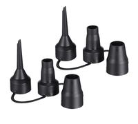 Generic 2 Sets Air Pump Replacement Nozzles Plastic Adapter for Electric Inflator, Compatible Inflatables and Camping Airbeds，3 Sizes，Black