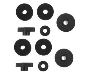 Generic 2 Sets Cymbal Stand Wing Nut and Felt Washer Set with Plastic Cymbal Holder, Shock Absorbing and Protective Drum Accessory for Band Rehearsals and Studio Use