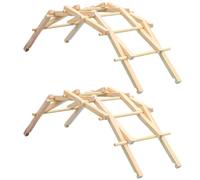 Generic 2 Sets DIY Wooden Arch Bridge Educational Plaything Handmade Wood Craft Science Project for Assembly Training Hand-eye Coordination Material