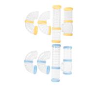 Generic 2 Sets Hamster Tube Kit Small Pet Toy Rat Clear Tunnel Small Animal Toy Guinea Pigs Tunnel Hamster s Tubes Pet Fun Training Toy Animal Pp