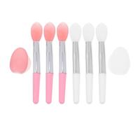 Generic 2 Sets Silicone Lipstick Brush Applicators for Precise Lip Color and Gloss Application Practical Makeup Accessory with Comfortable Handles Fine Gentle Silicone Heads for Lip Mask