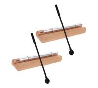 Generic 2 Sets Single Tone Wooden Chime Bells for Percussion Instrument with Mallet for Classroom Music Learning Meditation and Relaxation Activities