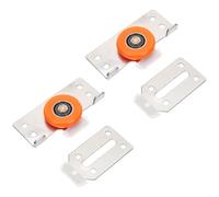 Generic 2 Sets Sliding Door Pulley Roller with Quiet Bearing for Wardrobes Cabinets Windows Adjustable Lightweight Red Wheel Rollers for Smooth and Quiet Operation