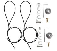 Generic 2 Sets Stainless Steel Gate Latch Cable Pull Spring for Wooden Doors with Padlockable Latch and Spring-Loaded Function, for Door Opening and Closing