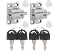 Generic 2 Sets Zinc Alloy Sliding Window Lock with Anti-Theft Push-Pull Mechanism, Enhanced Security and Sleek Modern Design, Suitable for Patio, Sliding Doors, Home and Office Use