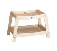 Generic 2-Tier Cat Scratcher Bed Space-Saving Two-Level Cat Scratching Bed Heavy Duty for Living Rooms, Plain