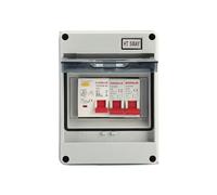 Generic 2 Way Garage Consumer Unit 40A 30mA RCD + 2 MCB (6A + 16A) with IP65 Protective Housing Fuse Box Cover Electrical Tools for Garages, Caravans, Workshops, Outbuildings, Rated Voltage 230V