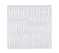 Generic 20 in 1 Silicone 3D Flowers Nail Mold Gel Art Carving Template for DIY Enthusiasts, Food Grade Thickened Silicone Multi Craft Embossment Tool (Flowers Nail Mold)