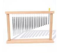 Generic 20 Note Percussion Bar Chime, Beech Wood Base, Aluminum Tube Music Chime Instrument, 39 X 6.5 X 26 Cm, Clear Tones, Stable Tabletop Design for Meditation, Yoga, Classroom