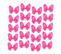 Generic 20 Pcs Pet Dog Hair Bands Elastic Butterfly Pattern Hair Holder for Puppies Rosy for Everyday Wear and