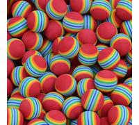 Generic 20 Pcs Soft Foam Balls EVA Sponge Practice Balls for Indoor Outdoor Training with Blue Red Color for Approach Practice (Blue + red)