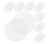 Generic 20 Pieces 11.5cm Round White Plastic Canvas Mesh Sheets for Cross Stitch Embroidery DIY Sewing Supplies Reusable Mesh Pads for Needlepoint and Bag Making Craft