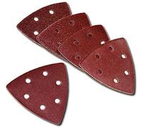 Generic 20 Pieces Detail Sander Paper Triangle Sandpaper Sanding Sheets Sand Pads 90mm 6 Hole Hook and Loop Assorted 60 Grits