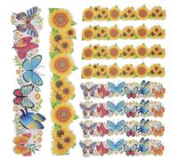 Generic 20 Sheets classroom border paper bulletin board border paper butterfly straight trim for teacher supplies kindergarten can be cut at will