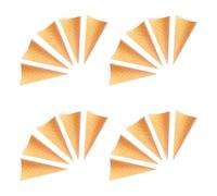 Generic 20 Sheets Ice Cream Cone Shaped Flower Wrapping Paper in Khaki Colour, Sturdy Paper Material Enhanced Stability and Secure Support for Multiple Blooms, for Store Displays
