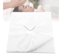 Generic 200 Pcs Massage Table Face Pads Spa Massage Table Cover Professional Bed Covers 35x35cm Non-Woven Face Hole Covers for Beauty Salon Spa Clinic