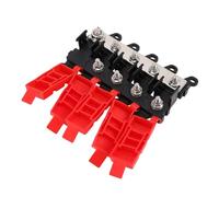 Generic 200A Fusess Holder, 1 in 4 Out High Current Fusess Box with Snaps On Bottom for Easy Expansion, Dust Proof Rustproof for Car Boat RV Electrical Equipment