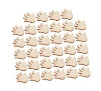 Generic 200pcs 20mm Wooden Hand Shaped Cutouts Unfinished Palm Wood Pieces for DIY Crafting Home Decoration and Photography Props
