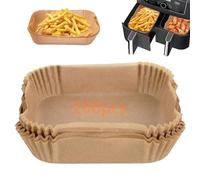 Generic 200pcs Air Fryer Liners for Ninja Dual, Air Fryer AF300UK AF400UK Accessories, Disposable Parchment Paper Liner, Compatible with Ninja, Salter, Tower and Other Dual Zone Air Fryer