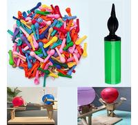 Generic 200pcs Balloons With Air Pump - Round Balloon Game for Unisex Adults, Cartoon Theme, Durable, Face Design