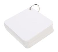 Generic 200pcs Blank Flash Cards 10x10cm 2 Metal Binder Rings, Holes Punched Index Cards for Studying and Note Taking, Suitable for Adults and, DIY Memo Notepad for School and Home