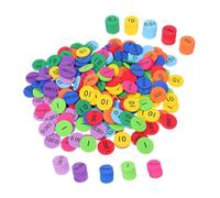 Generic 200pcs Educational Number Discs for Bright Color Math Counters for Cognitive Development Portable Place Value Disks for Early Learning for Home Kindergarten