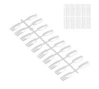 Generic 200pcs Transparent False Nail Tips for Nail Art Display - Plastic, Easy to Polish, Perfect for Salons and Beginners