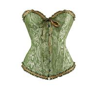 Generic 2025 Breast Support Classic Cocktail Nightclub Spicy Girl Shaping Bodybuilding Underwear Peacock Costume Corset, Green, S