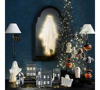 Generic 2025 Halloween Hologram Ghost Mirror, Spooky Scary Ghosts for Halloween Decor Indoor, Wall Mount, Plastic, Clear/Color-changing