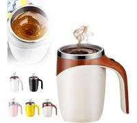 Generic 2025 Upgrade Automatic Magnetic Stirring Coffee Mug, 3.8E+2 Milliliters, Coffee Color, Portable Rechargeable, Stainless Steel, Self Stirring, Perfect for Home, Office, School, Travel