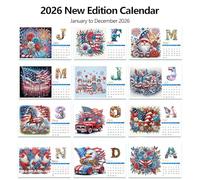 Generic 2026 Calendar Kit Independence Day Art Desk Calendar