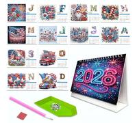 Generic 2026 Calendar Kit Independence Day Art Desk Calendar