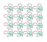 Generic 20Pcs 2-Color Paper Clips for File Classification, Stylish Cherry Shaped Bookmarks, Strong and Rust-Resistant Iron Wire for Home or Office