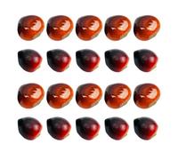 Generic 20pcs Artificial Simulation Chestnuts Foam Ornaments for Home Decor Fake Nut Vivid Food Model Photography Props DIY Projects Random Style