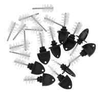 Generic 20pcs Beer Tap Cleaning Brushes and Faucet Plug Brushes for Home Brewing with Dust Covers Black for Restaurant and Bar Tap Maintenance