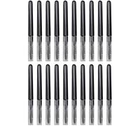 Generic 20pcs Black Multi-functional Eyebrow and Eyelash Brushes with Caps, Nylon and Plastic Mini Brow Shaping Tools for Precise Hair Line Comb and Makeup Supplies